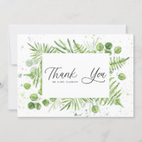 Casamento com Ferns de Aquarela e Eucalyptus Frame