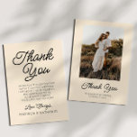 Cartão De Agradecimento Casamento com Imagens de Champanhe Minimalista Mod<br><div class="desc">Este é um Cartões de agradecimentos de Casamento de Foto de Champagne minimalista moderno!</div>