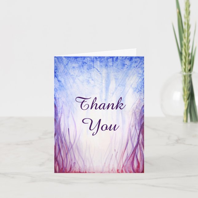 Cartão De Agradecimento Casamento com Incêndio e Gelo de Script Elegante (Frente)