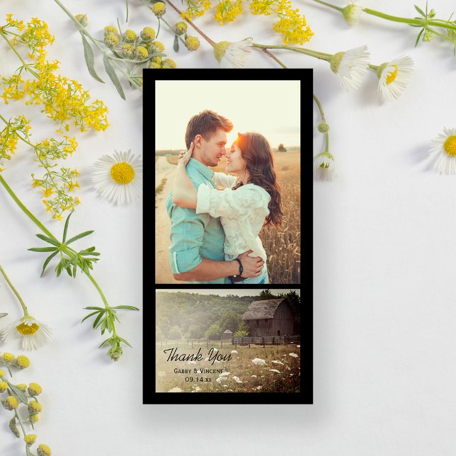 Cartão De Agradecimento Casamento com o Barn Country de Weathered Obrigado (Criador carregado)