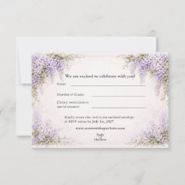 Cartão De Agradecimento Casamento com Wisteria Regency