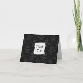 Cartão De Agradecimento Casamento Contemporâneo Chic