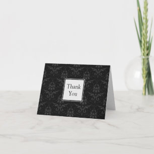 Cartão De Agradecimento Casamento Contemporâneo Chic