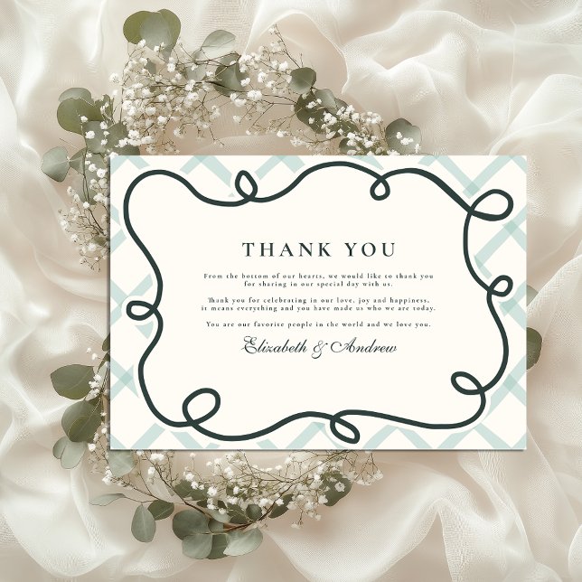 Cartão De Agradecimento Casamento Costeiro Chic (Criador carregado)