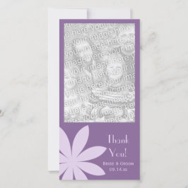 Cartão De Agradecimento Casamento Da Flor Roxa Daisy Obrigado