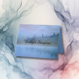 Cartão De Agradecimento casamento da floresta azul poeirenta