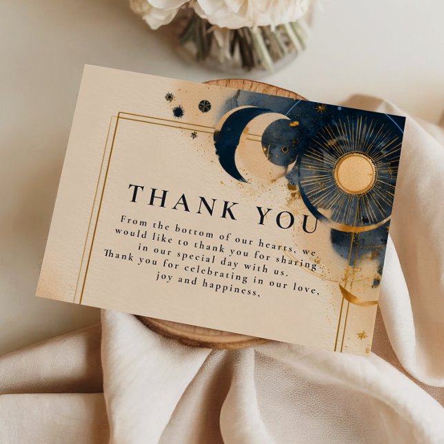 Cartão De Agradecimento Casamento de Astrologia Sombria (Criador carregado)