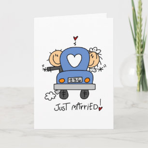 Cartão De Agradecimento Casamento de Boneco de Palito Obrigado