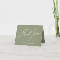 Casamento de Caligrafia Clássica em Verde Sage e B