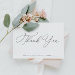 Cartão De Agradecimento Casamento de Caligrafia Imporal Moderna Negra<br><div class="desc">Envie obrigados com este cartões de agradecimentos de casamento personalizável. Apresenta caligrafia caprichosa e tipografia clássica. Personalize adicionando seus detalhes. Este elegante cartões de agradecimentos de casamento também será perfeito como uma papelaria de casal e muito mais.</div>
