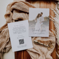 Casamento de Código Qr de Foto de Script Elegante