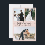 Cartão De Agradecimento Casamento de Colagem de Fotos Cor-de-Rosa 3 Elegan<br><div class="desc">Mínima, Elegante, Mão Esmagada, Cor-de-Foto Cor-de-Rosa 3, Cartões de agradecimentos De Casamento De Colagem. Na moda, modelo de cartões de agradecimentos de casamento simples com três (3) fotos na frente e uma (1) foto na parte traseira. Com o texto "melhor dia de sempre" em uma letra cursiva escrita tipografia, escrita...</div>