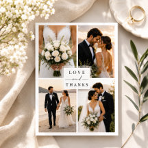 Casamento de Colagem de Fotos de Amor Moderno e Ag