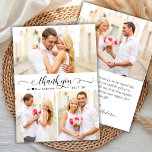 Cartão De Agradecimento Casamento de Colagem Fotográfica do Script 3 de Ca<br><div class="desc">Cartões de agradecimentos de Colagem Fotográfica de Casamento Elegante Moderno 3. modelo de cartões de agradecimentos de casamento com três (3) fotos na frente e uma (1) fotos no verso. Com o texto "obrigado você" em uma letra de escrita escrita escrita caligráfica ou tipografia, robusta e cursiva, a preto sobre...</div>