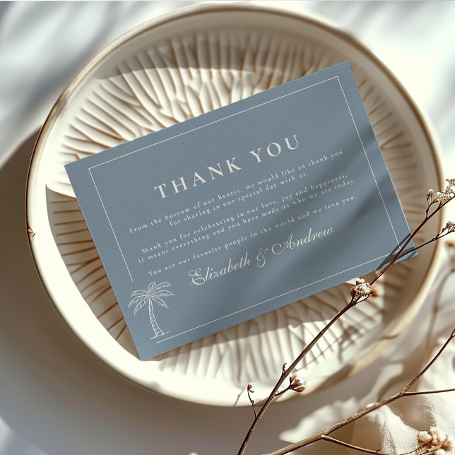 Cartão De Agradecimento Casamento de Desenho de Mão Náutica (Criador carregado)