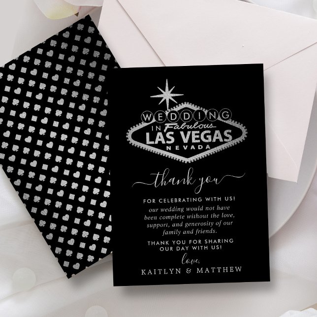 Cartão De Agradecimento Casamento de Destino de Las Vegas (Criador carregado)