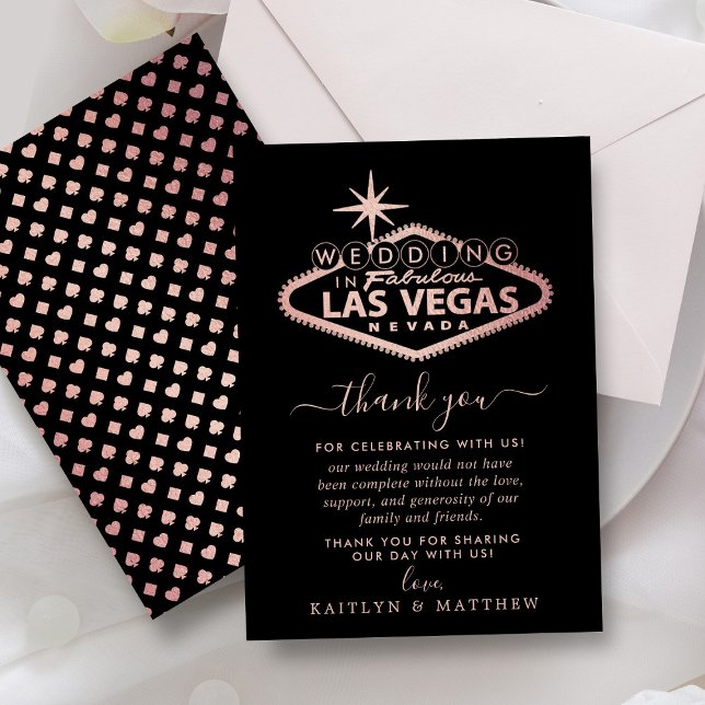 Cartão De Agradecimento Casamento de Destino de Las Vegas (Criador carregado)