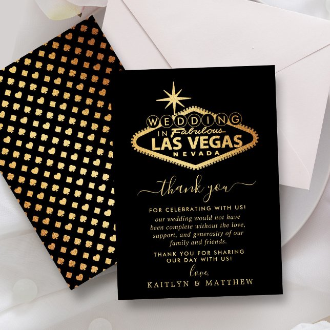Cartão De Agradecimento Casamento de Destino de Las Vegas (Criador carregado)