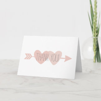 Cartão De Agradecimento Casamento de Dois Corações