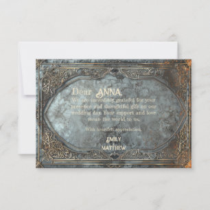 Cartão De Agradecimento Casamento de Fantasia de Splendor Anão