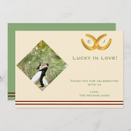 Cartão De Agradecimento Casamento de ferraduras ocidentais