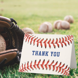 Cartão De Agradecimento Casamento de Festa de aniversário do Baseball Soft