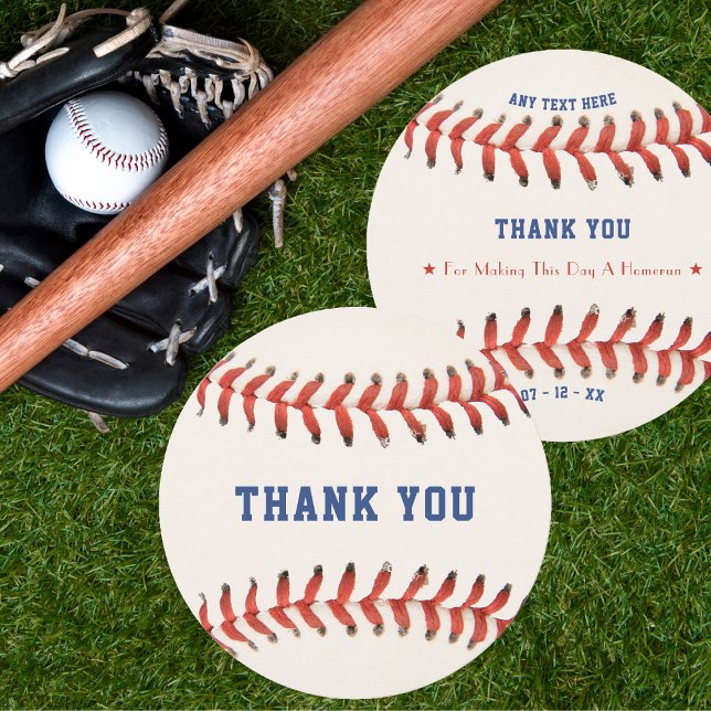Cartão De Agradecimento Casamento de Festa de aniversário do Baseball Soft (Baseball Softball Sport Birthday Party Wedding Thank You Card)
