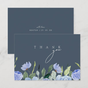 Cartão De Agradecimento Casamento de Flores Selvagens de Opulência Real El