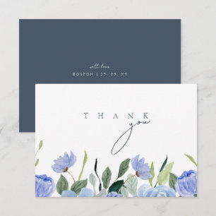 Cartão De Agradecimento Casamento de Flores Selvagens Real Simples