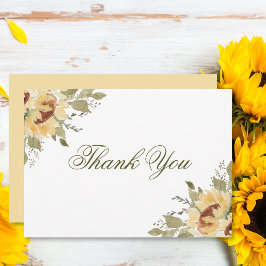 Cartão De Agradecimento Casamento de Flores Solares Moles