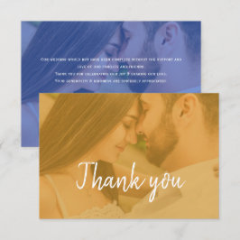 Cartão De Agradecimento Casamento de Foto Moderna