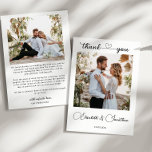 Cartão De Agradecimento Casamento de Foto Simples de Coração 2 de Script M<br><div class="desc">O Cartões de agradecimentos de Casamento de Fotos Simple Script Heart 2 Minimalista é uma forma maravilhosamente subestimada de expressar sua gratidão. Apresentando um elegante roteiro manuscrito e um encantador design de coração, este cartão permite que você o personalize com suas fotos favoritas de casamento. Seu layout limpo e moderno...</div>
