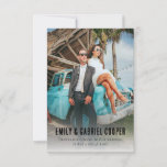 Cartão De Agradecimento Casamento de Foto Simples Kitschy Honeymoon<br><div class="desc">Capture uma foto criativa, divertida e única da lua de mel para o seu casamento, obrigado cartas. Você pode alterar a cor do tipo e o estilo da fonte usando a ferramenta design simples. Basta selecionar seu tipo na imagem e depois escolher entre os estilos à direita. Adicione humor à...</div>