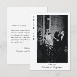 Cartão De Agradecimento Casamento de Fotografias de Mensagens Personalizad