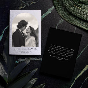 Cartão De Agradecimento Casamento de Fotografias Personalizadas Moderno El