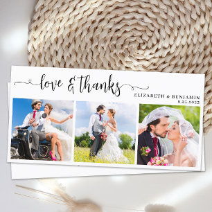 Cartão De Agradecimento Casamento de Fotografias Personalizado por Chic Mo