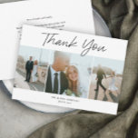 Cartão De Agradecimento Casamento de Fotografias Simples 3 de Script Moder<br><div class="desc">Cartões de agradecimentos De Casamento De Foto Simples 3 De Script Moderno. Clique no botão editar para personalizar este design para ajustado das suas necessidades.</div>