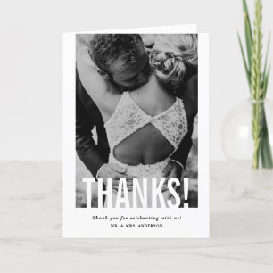 Cartão De Agradecimento Casamento de Fotografias Verticais com Sobreposiçã