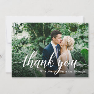 Cartão De Agradecimento Casamento de Fotos Favorito Obrigado