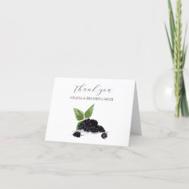 Cartão De Agradecimento Casamento de Fruta Blackberry Obrigado