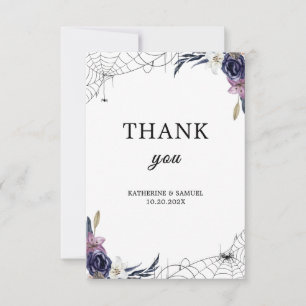 Cartão De Agradecimento Casamento de Halloween