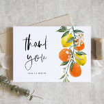 Cartão De Agradecimento Casamento de Laranja Botânico e Limão Garland<br><div class="desc">Mostre sua gratidão de uma forma nova e divertida com este cartões de agradecimentos de casamento personalizável, com um design de limões e laranjas de cor d'água lúcida. Quer você esteja agradecendo aos convidados pelo seu amor, presentes, ou desejos, este cartão adiciona um toque pessoal ensolarado à sua mensagem. Você...</div>