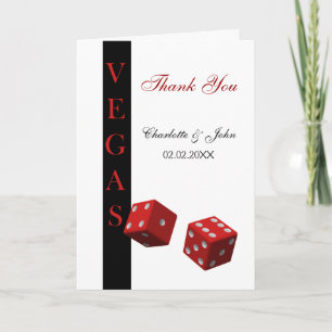 Cartão De Agradecimento Casamento de Las Vegas Obrigado cartas