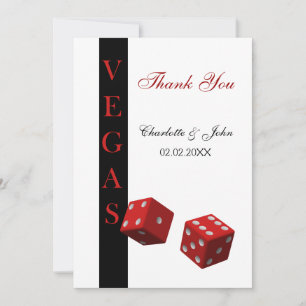 Cartão De Agradecimento Casamento de Las Vegas Obrigado cartas