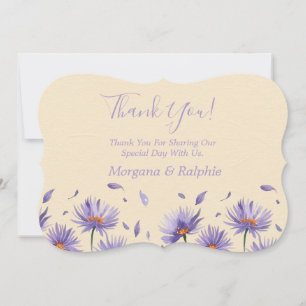 Cartão De Agradecimento Casamento de lavanda Bloom Wildflower