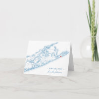 Casamento de Mapa Montauk NY Personalizado