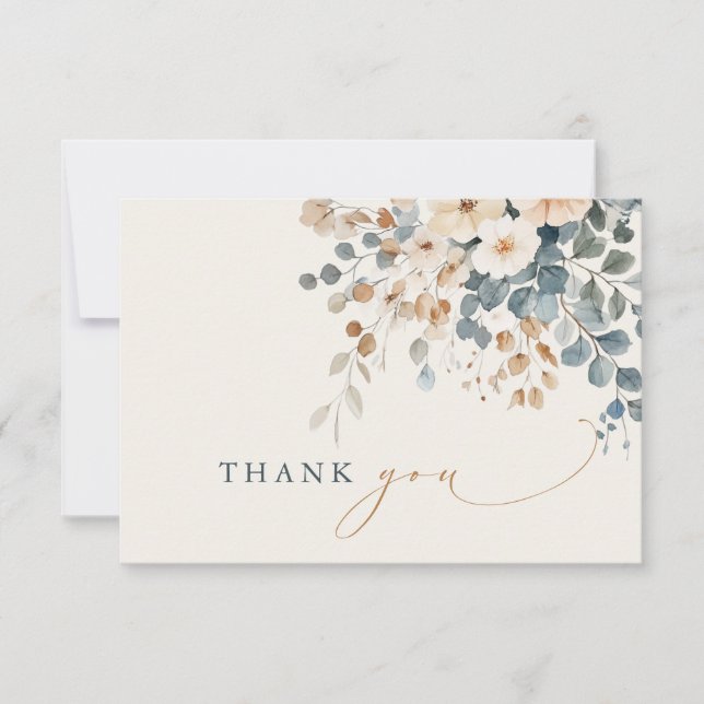 Cartão De Agradecimento Casamento De Molho Terrestre De Tonelada Suave (Frente)