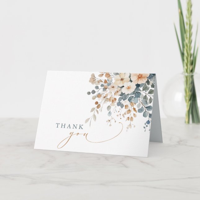 Cartão De Agradecimento Casamento De Molho Terrestre De Tonelada Suave (Frente)