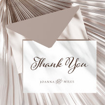 Casamento de Monograma Neutro de Caligrafia Elegan