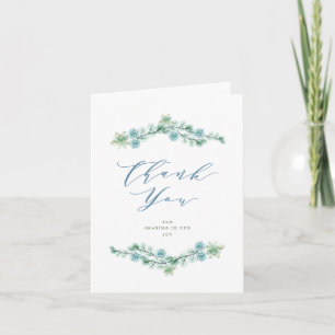 Cartão De Agradecimento Casamento de Na moda de Verão com Suculência de 
